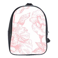 Vintage Pink Floral School Bag (xl) by NouveauDesign