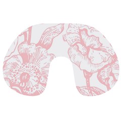 Vintage Pink Floral Travel Neck Pillows by NouveauDesign