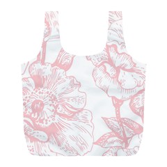 Vintage Pink Floral Full Print Recycle Bags (l)  by NouveauDesign