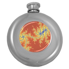 Fractals Round Hip Flask (5 Oz) by NouveauDesign