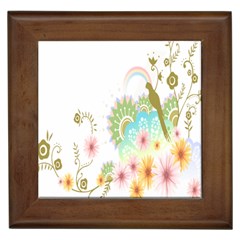 Wreaths Sexy Flower Star Leaf Rose Sunflower Bird Summer Framed Tiles by Mariart