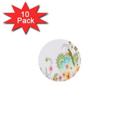 Wreaths Sexy Flower Star Leaf Rose Sunflower Bird Summer 1  Mini Buttons (10 Pack) 