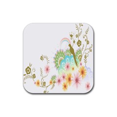 Wreaths Sexy Flower Star Leaf Rose Sunflower Bird Summer Rubber Coaster (square) 