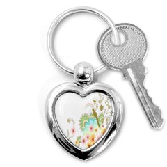 Wreaths Sexy Flower Star Leaf Rose Sunflower Bird Summer Key Chains (heart)  by Mariart