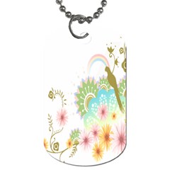 Wreaths Sexy Flower Star Leaf Rose Sunflower Bird Summer Dog Tag (two Sides)