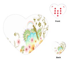 Wreaths Sexy Flower Star Leaf Rose Sunflower Bird Summer Playing Cards (heart) 