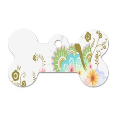 Wreaths Sexy Flower Star Leaf Rose Sunflower Bird Summer Dog Tag Bone (two Sides) by Mariart