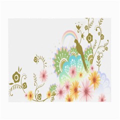 Wreaths Sexy Flower Star Leaf Rose Sunflower Bird Summer Small Glasses Cloth (2-side) by Mariart