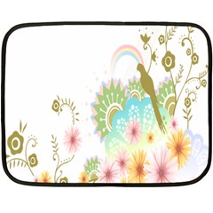 Wreaths Sexy Flower Star Leaf Rose Sunflower Bird Summer Double Sided Fleece Blanket (mini)  by Mariart