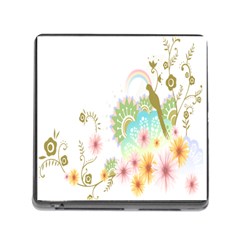 Wreaths Sexy Flower Star Leaf Rose Sunflower Bird Summer Memory Card Reader (square) by Mariart