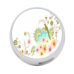 Wreaths Sexy Flower Star Leaf Rose Sunflower Bird Summer 4-port Usb Hub (one Side) by Mariart