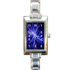 Blue Sky Light Space Rectangle Italian Charm Watch