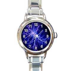 Blue Sky Light Space Round Italian Charm Watch by Mariart