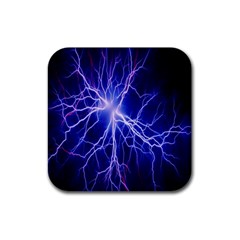 Blue Sky Light Space Rubber Coaster (square) 