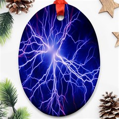 Blue Sky Light Space Oval Ornament (two Sides) by Mariart