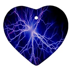 Blue Sky Light Space Heart Ornament (two Sides) by Mariart