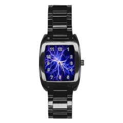 Blue Sky Light Space Stainless Steel Barrel Watch by Mariart