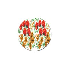 Flower Floral Red Yellow Leaf Green Sexy Summer Golf Ball Marker (4 Pack) by Mariart