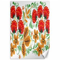 Flower Floral Red Yellow Leaf Green Sexy Summer Canvas 20  X 30  