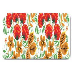 Flower Floral Red Yellow Leaf Green Sexy Summer Large Doormat 