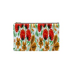 Flower Floral Red Yellow Leaf Green Sexy Summer Cosmetic Bag (small)  by Mariart