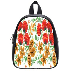 Flower Floral Red Yellow Leaf Green Sexy Summer School Bag (small) by Mariart