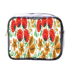 Flower Floral Red Yellow Leaf Green Sexy Summer Mini Toiletries Bags by Mariart