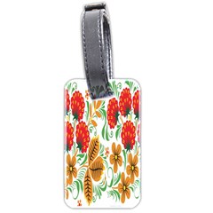 Flower Floral Red Yellow Leaf Green Sexy Summer Luggage Tags (two Sides) by Mariart