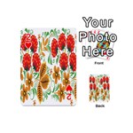 Flower Floral Red Yellow Leaf Green Sexy Summer Playing Cards 54 (Mini)  Front - Heart2