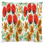 Flower Floral Red Yellow Leaf Green Sexy Summer Large Cushion Case (One Side) Front