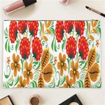 Flower Floral Red Yellow Leaf Green Sexy Summer Cosmetic Bag (XXL)  Back