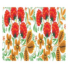 Flower Floral Red Yellow Leaf Green Sexy Summer Double Sided Flano Blanket (small) 