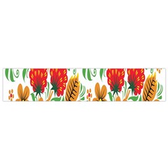 Flower Floral Red Yellow Leaf Green Sexy Summer Flano Scarf (small) by Mariart