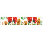 Flower Floral Red Yellow Leaf Green Sexy Summer Flano Scarf (Large) Front