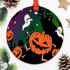 Happy Halloween Ornament (round) by Mariart