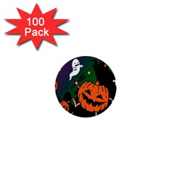 Happy Halloween 1  Mini Buttons (100 Pack) 