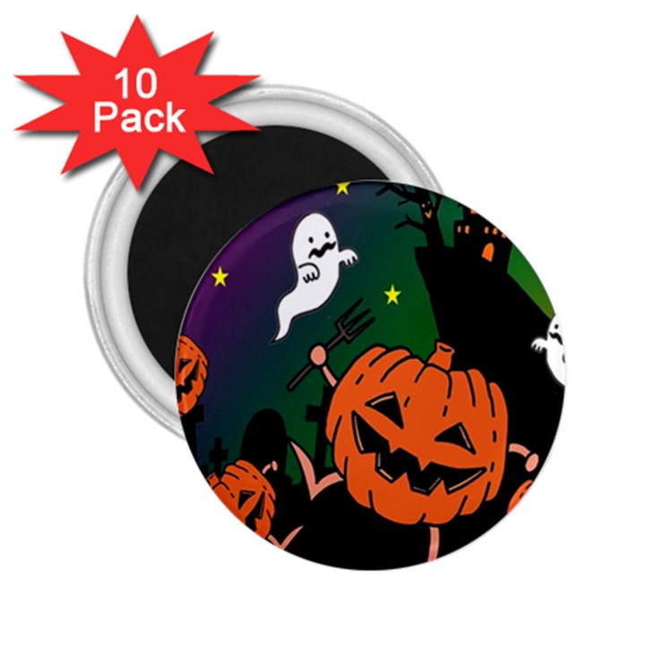 Happy Halloween 2.25  Magnets (10 pack) 