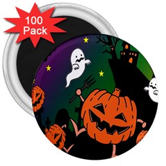 Happy Halloween 3  Magnets (100 Pack) by Mariart