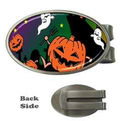 Happy Halloween Money Clips (oval)  by Mariart