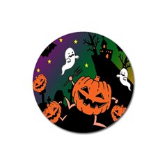 Happy Halloween Magnet 3  (round) by Mariart