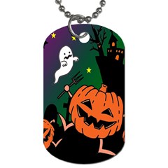 Happy Halloween Dog Tag (one Side) by Mariart