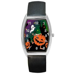 Happy Halloween Barrel Style Metal Watch by Mariart