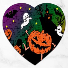 Happy Halloween Jigsaw Puzzle (heart) by Mariart