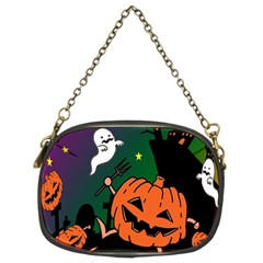 Happy Halloween Chain Purses (two Sides)  by Mariart