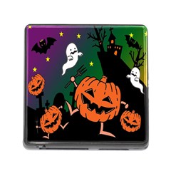 Happy Halloween Memory Card Reader (square) by Mariart