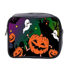 Happy Halloween Mini Toiletries Bag 2-side by Mariart