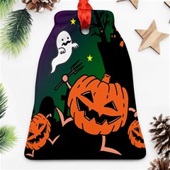 Happy Halloween Bell Ornament (two Sides) by Mariart