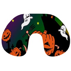 Happy Halloween Travel Neck Pillows by Mariart