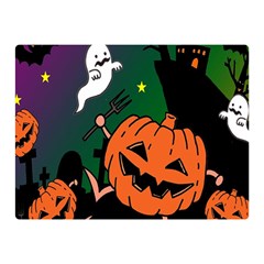 Happy Halloween Double Sided Flano Blanket (mini)  by Mariart