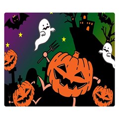 Happy Halloween Double Sided Flano Blanket (small)  by Mariart